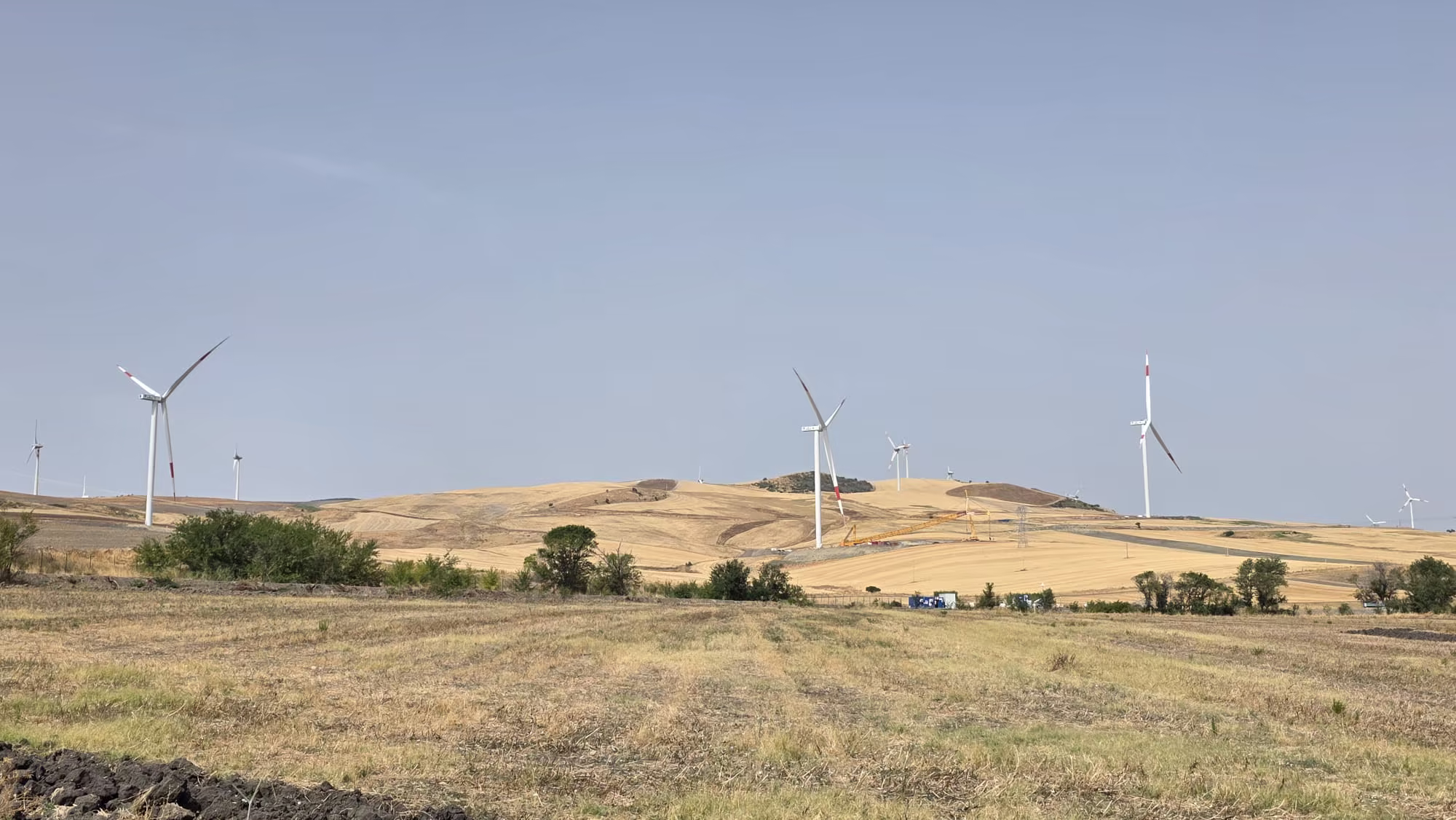 The landscape around the Puglia wind project